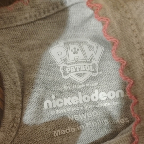 Paw Patrol Gray and Pink Newborn Outfit - Picture 2 of 5